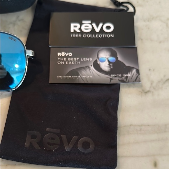 Revo Blue Aviator Sunglasses - Picture 3 of 4